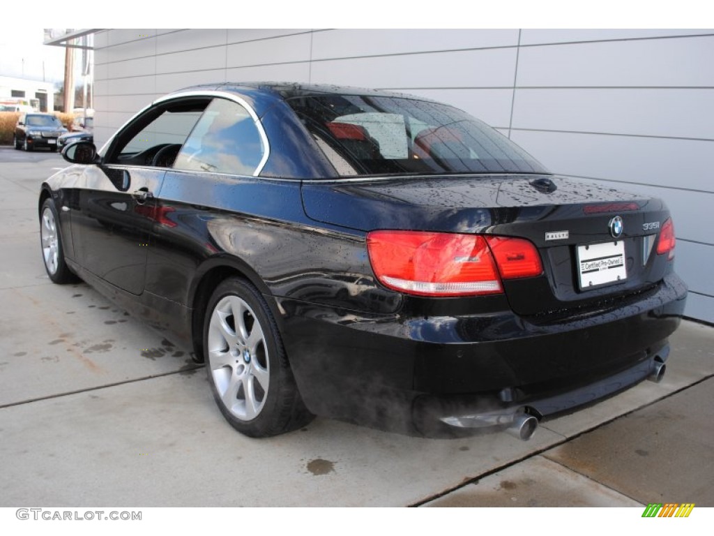 2008 3 Series 335i Convertible - Black Sapphire Metallic / Coral Red/Black photo #4