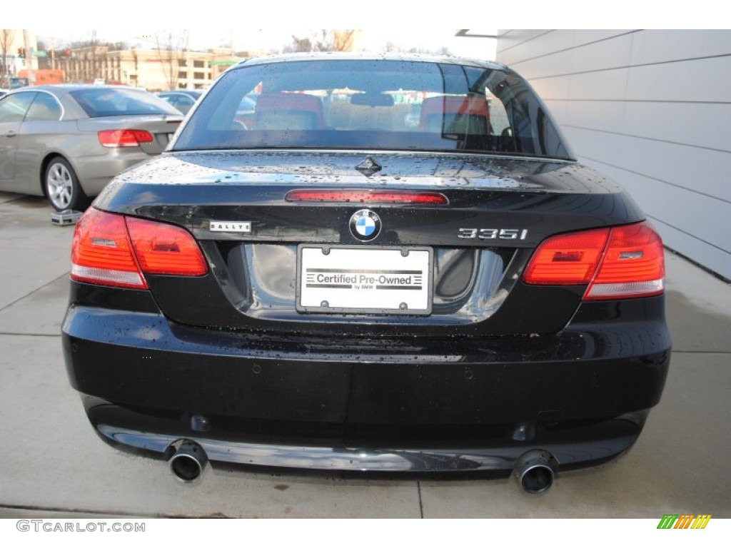 2008 3 Series 335i Convertible - Black Sapphire Metallic / Coral Red/Black photo #5