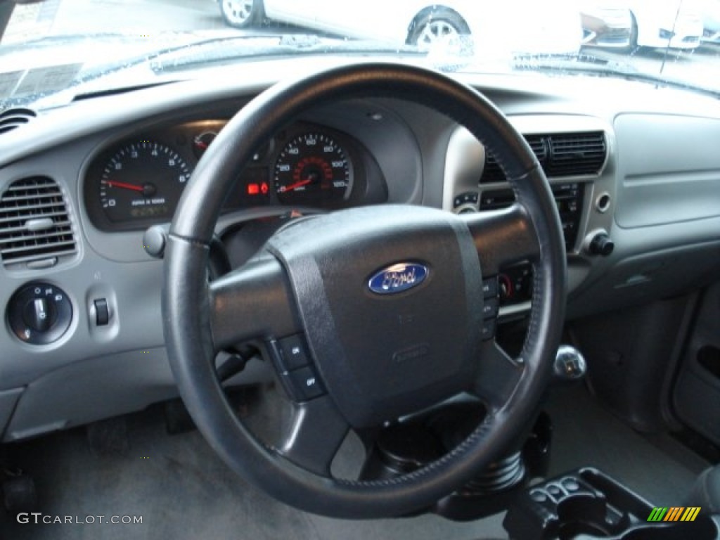 2009 Ford Ranger XLT SuperCab 4x4 Medium Dark Flint Steering Wheel Photo #58637419