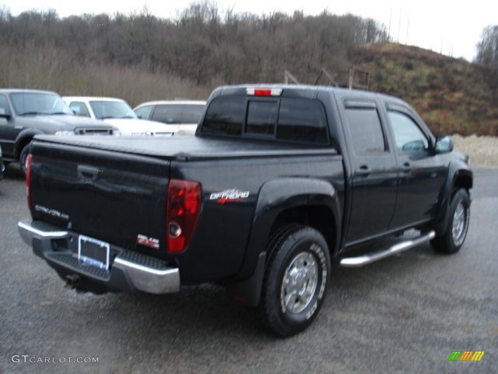 2008 Canyon SLE Crew Cab 4x4 - Carbon Black Metallic / Ebony photo #8