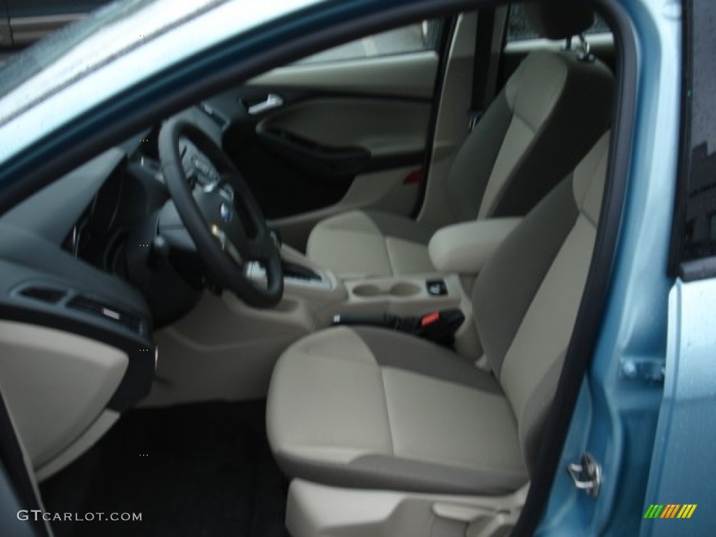 2012 Focus SE Sedan - Frosted Glass Metallic / Stone photo #11