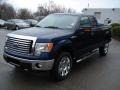 2011 Dark Blue Pearl Metallic Ford F150 XLT SuperCab 4x4  photo #4