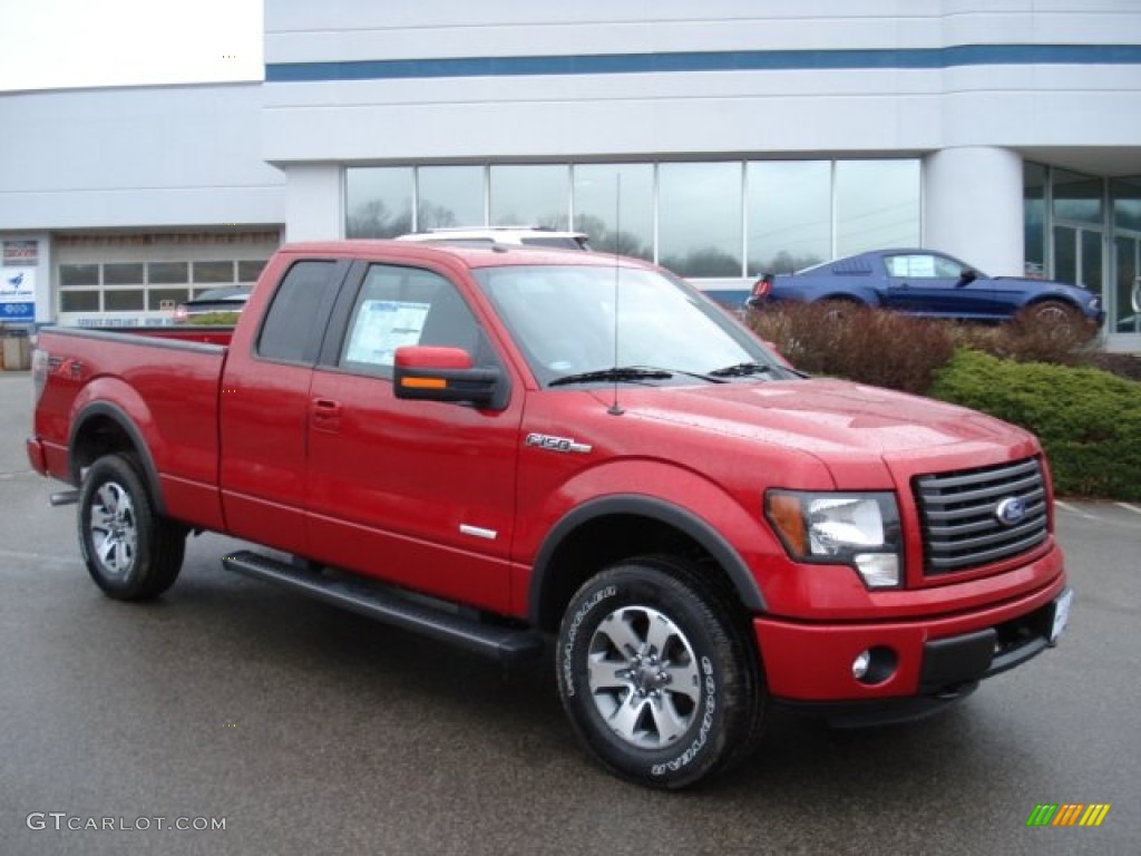 Red Candy Metallic 2011 Ford F150 FX4 SuperCab 4x4 Exterior Photo #58638923