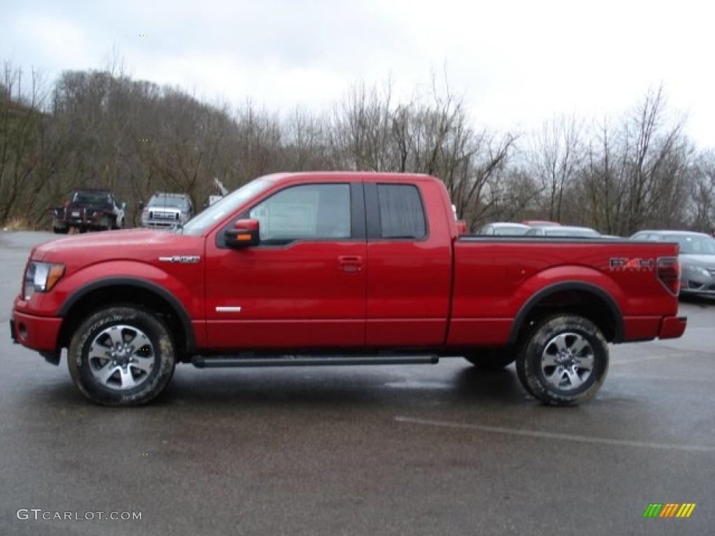 Red Candy Metallic 2011 Ford F150 FX4 SuperCab 4x4 Exterior Photo #58638947