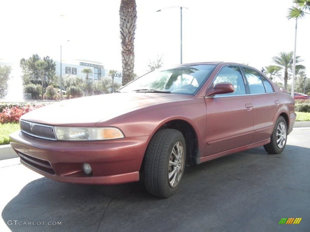 2000 Galant ES - Patriot Red Pearl / Tan photo #2