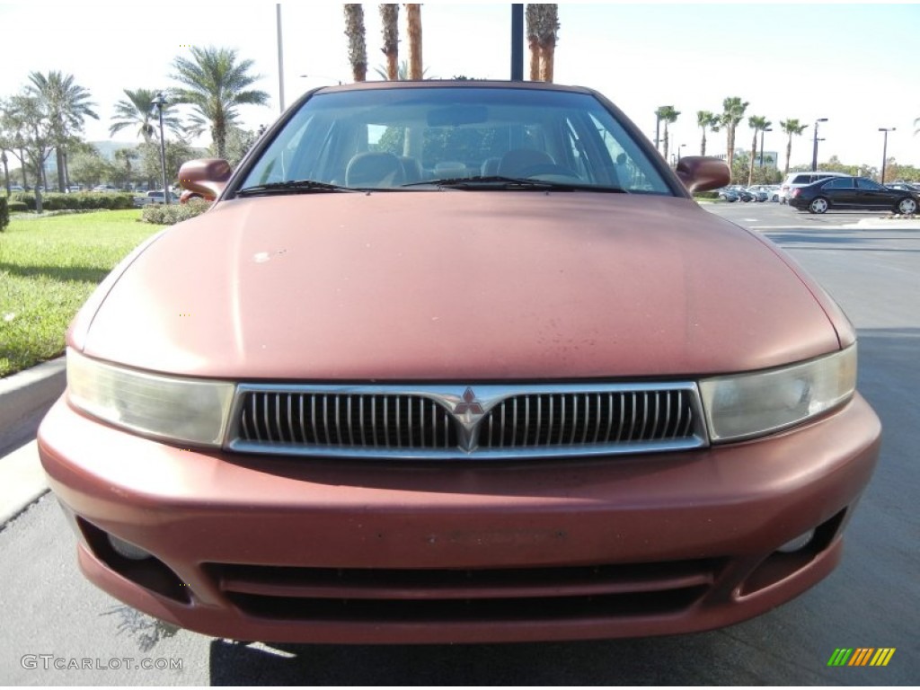 2000 Galant ES - Patriot Red Pearl / Tan photo #3