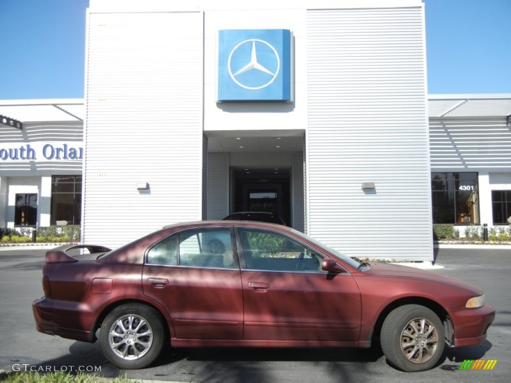 2000 Galant ES - Patriot Red Pearl / Tan photo #5