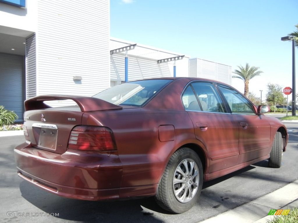2000 Galant ES - Patriot Red Pearl / Tan photo #6