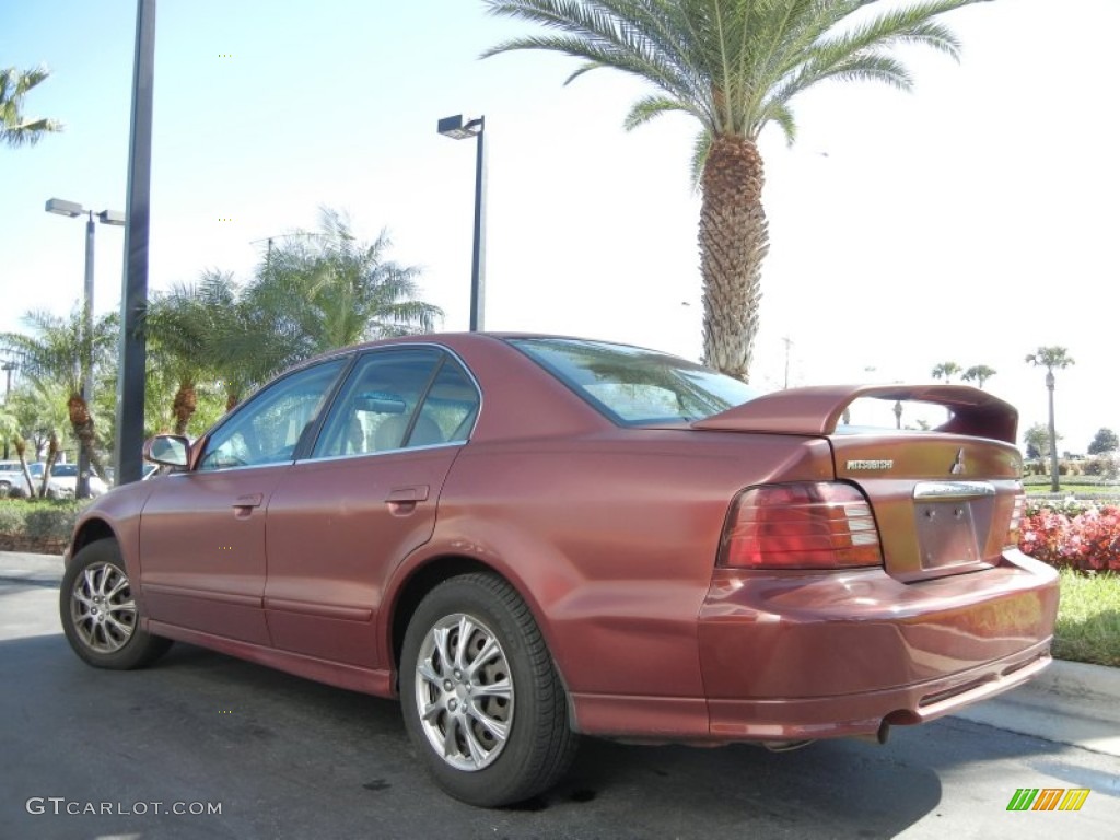 2000 Galant ES - Patriot Red Pearl / Tan photo #8