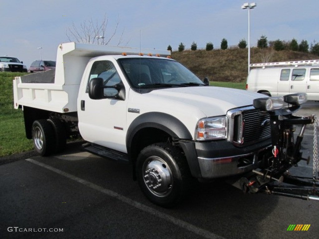 Oxford White 2006 Ford F550 Super Duty XL Regular Cab 4x4 Plow Truck Exterior Photo #58639808