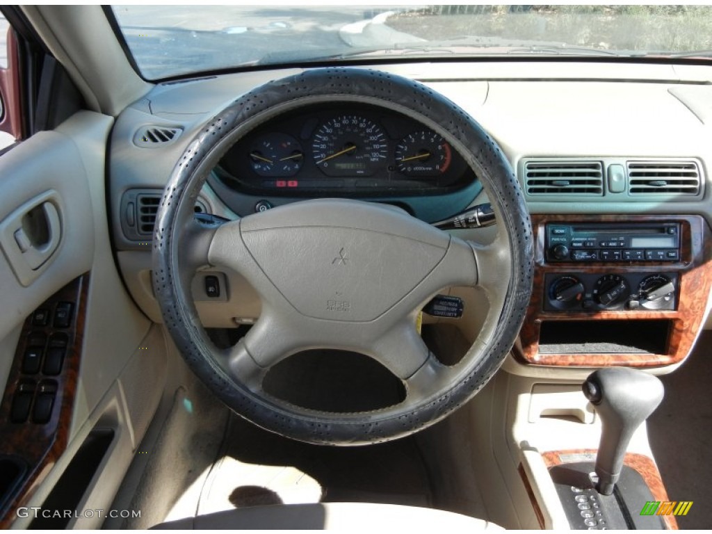2000 Galant ES - Patriot Red Pearl / Tan photo #21