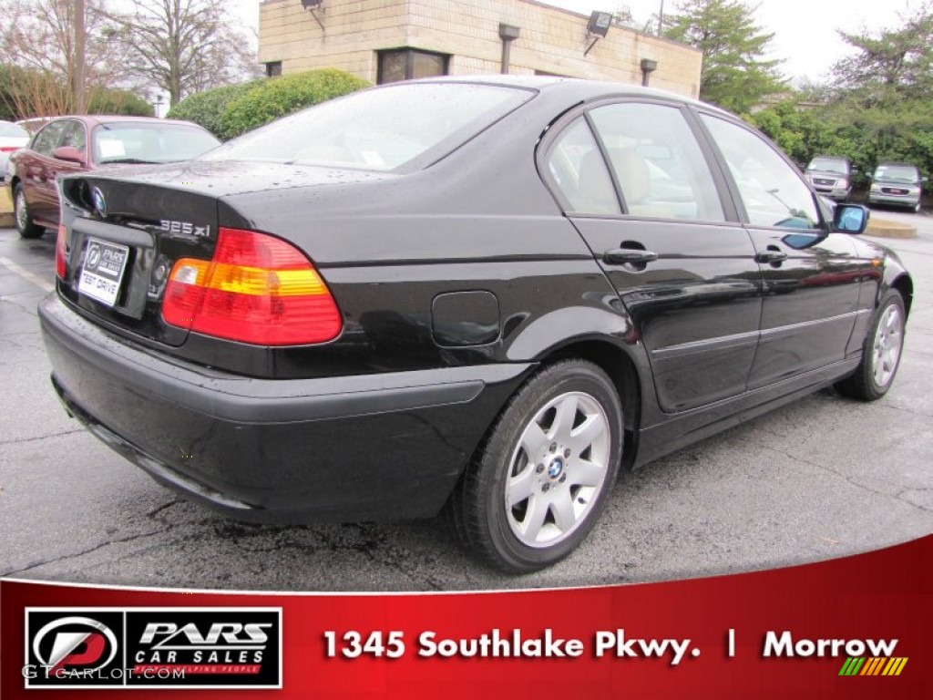 2003 3 Series 325xi Sedan - Jet Black / Sand photo #3