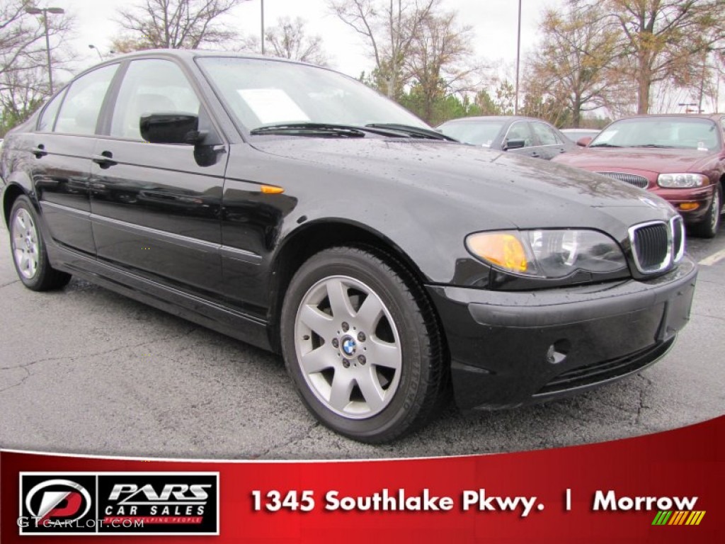 2003 3 Series 325xi Sedan - Jet Black / Sand photo #4