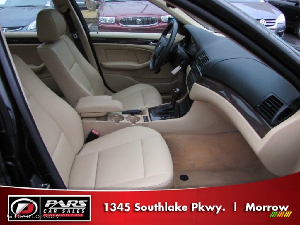 2003 3 Series 325xi Sedan - Jet Black / Sand photo #9
