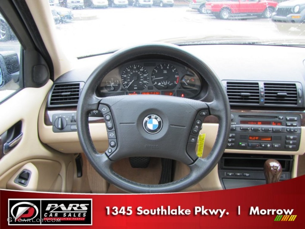 2003 3 Series 325xi Sedan - Jet Black / Sand photo #11