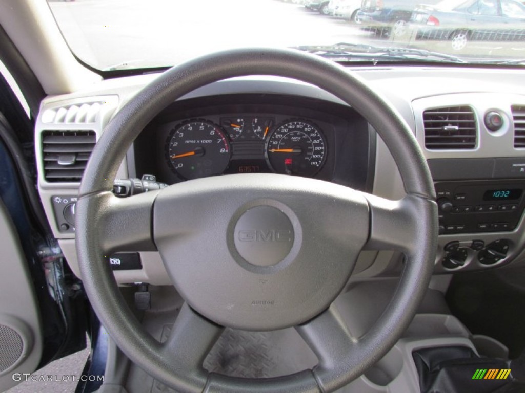 2007 GMC Canyon SL Regular Cab Pewter Steering Wheel Photo #58640932
