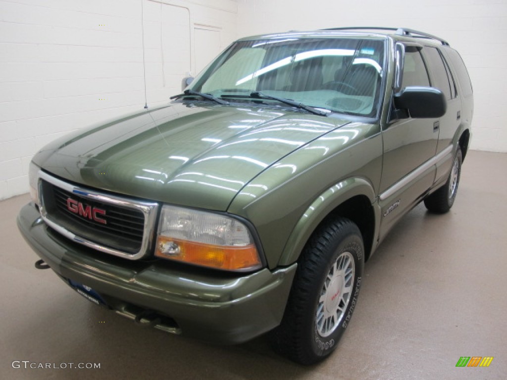 2001 Jimmy SLE 4x4 - Medium Sage Green Metallic / Pewter photo #4