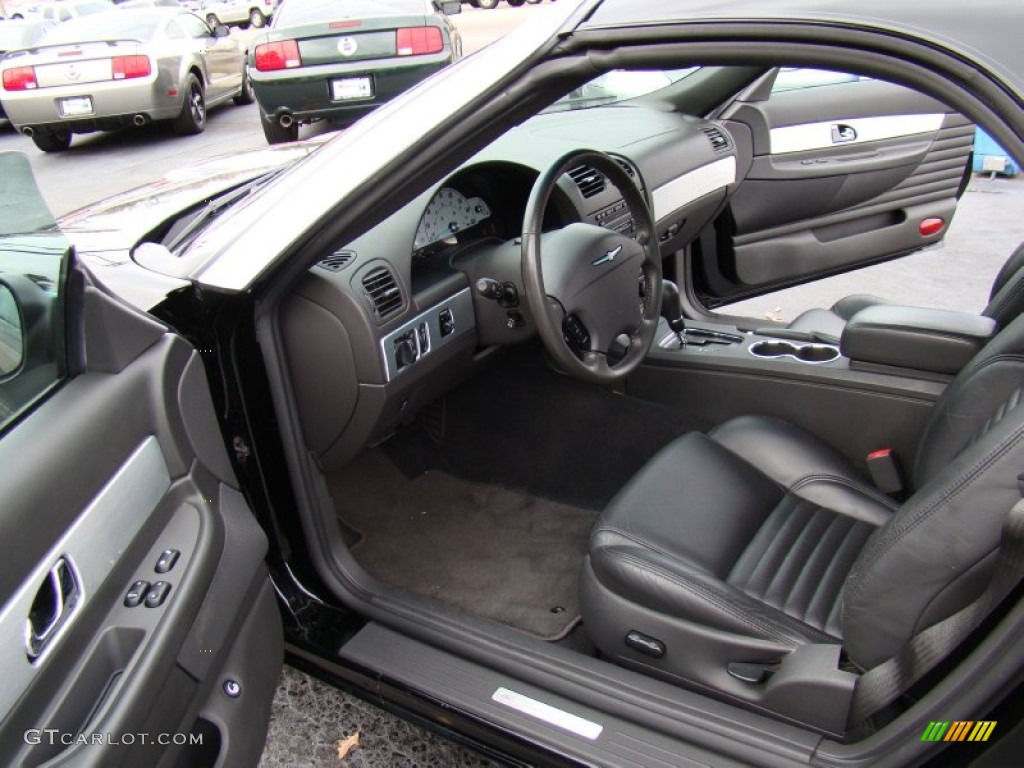Midnight Black Interior 2002 Ford Thunderbird Premium Roadster Photo #58645141