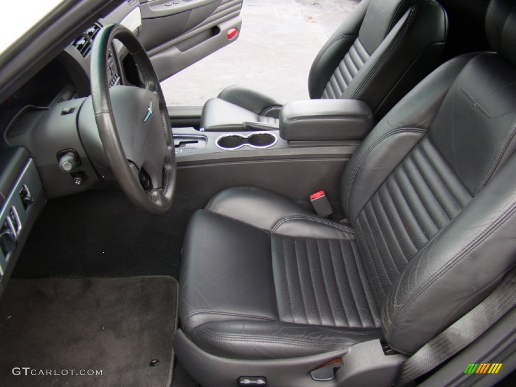 Midnight Black Interior 2002 Ford Thunderbird Premium Roadster Photo #58645157