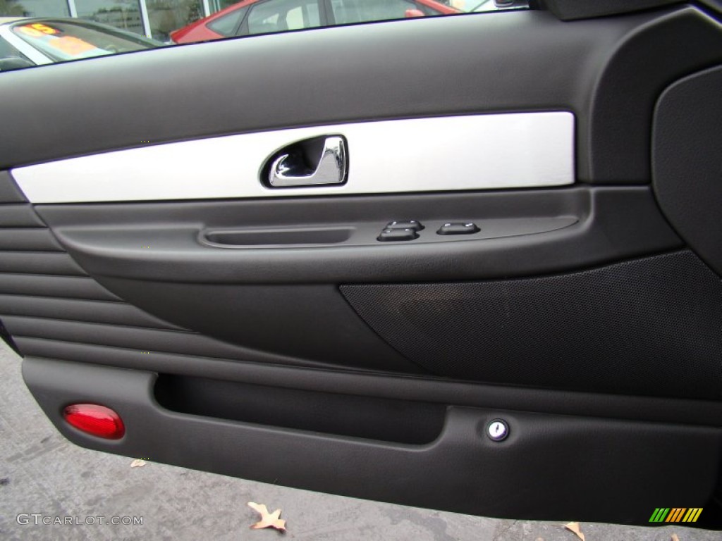 2002 Ford Thunderbird Premium Roadster Midnight Black Door Panel Photo #58645205