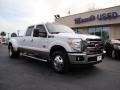 2011 Oxford White Ford F350 Super Duty Lariat Crew Cab 4x4 Dually  photo #4