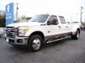 2011 Oxford White Ford F350 Super Duty Lariat Crew Cab 4x4 Dually  photo #6