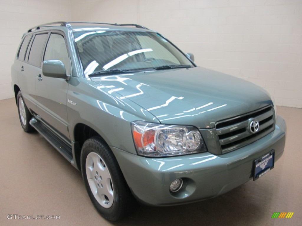 2005 Highlander Limited 4WD - Oasis Green Pearl / Ivory photo #1