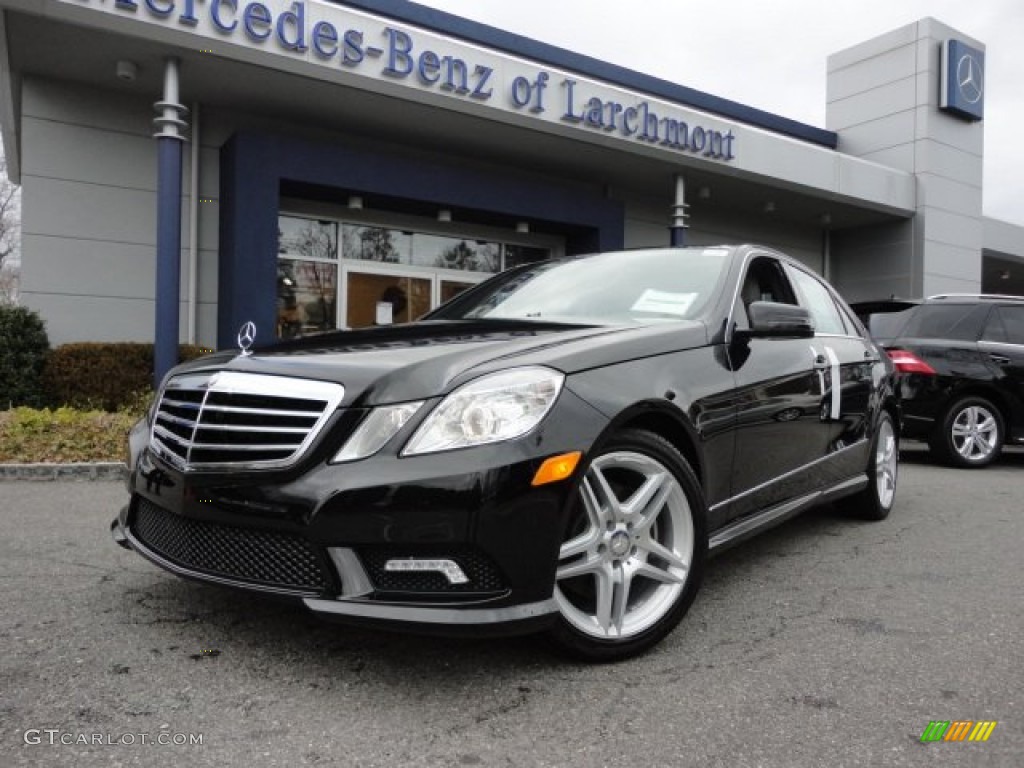 2011 E 350 4Matic Sedan - Obsidian Black Metallic / Ash/Black photo #1