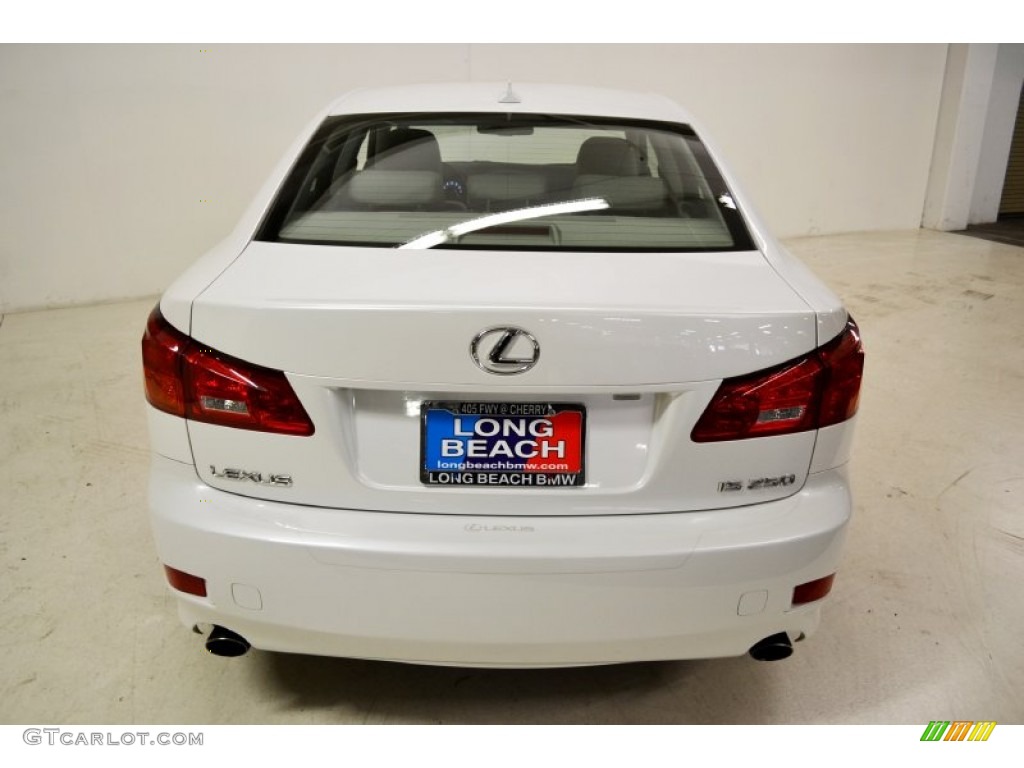 2008 IS 250 - Starfire White Pearl / Sterling Gray photo #6