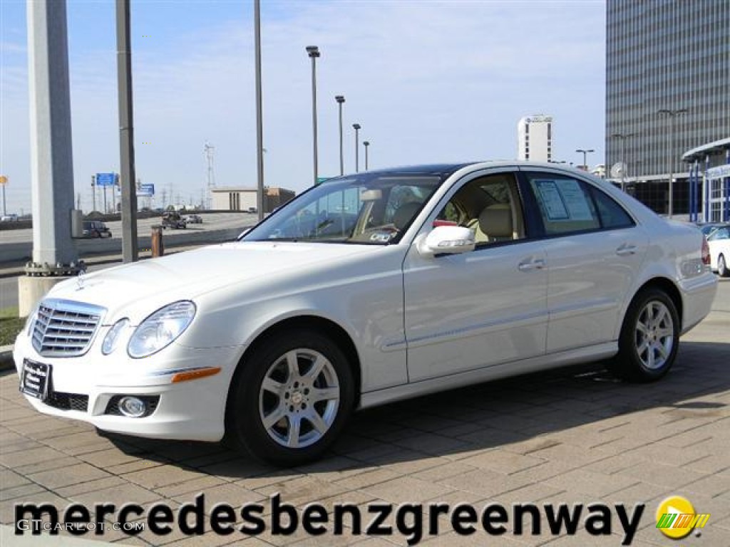 2008 E 320 BlueTEC Sedan - Arctic White / Sahara Beige/Black photo #1