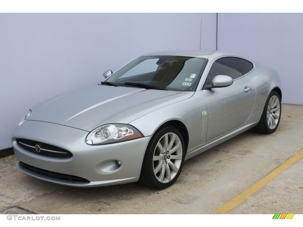 Liquid Silver Metallic 2007 Jaguar XK XK8 Coupe Exterior Photo #58653975