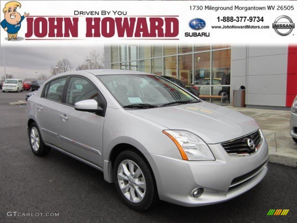 2012 Sentra 2.0 SL - Brilliant Silver Metallic / Charcoal photo #1