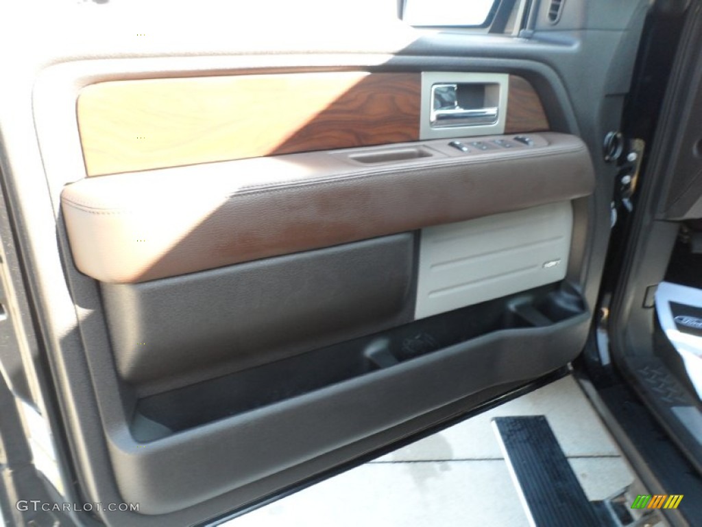 2010 F150 Platinum SuperCrew - Tuxedo Black / Sienna Brown Leather/Black photo #33