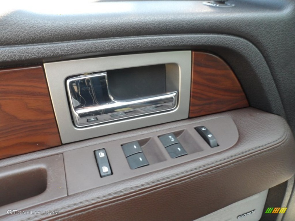 2010 F150 Platinum SuperCrew - Tuxedo Black / Sienna Brown Leather/Black photo #34