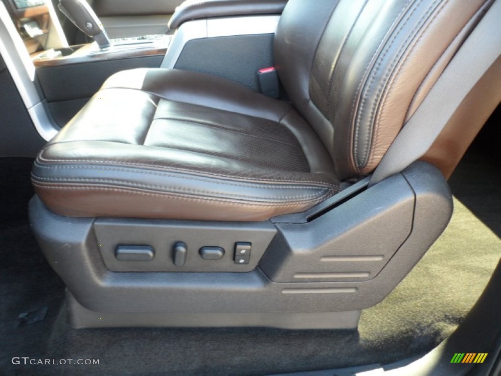 2010 F150 Platinum SuperCrew - Tuxedo Black / Sienna Brown Leather/Black photo #36