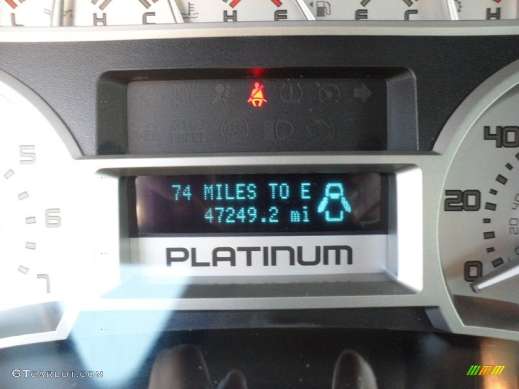 2010 F150 Platinum SuperCrew - Tuxedo Black / Sienna Brown Leather/Black photo #48