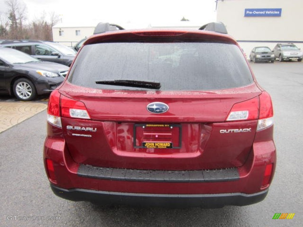 2012 Outback 2.5i Premium - Ruby Red Pearl / Off Black photo #6