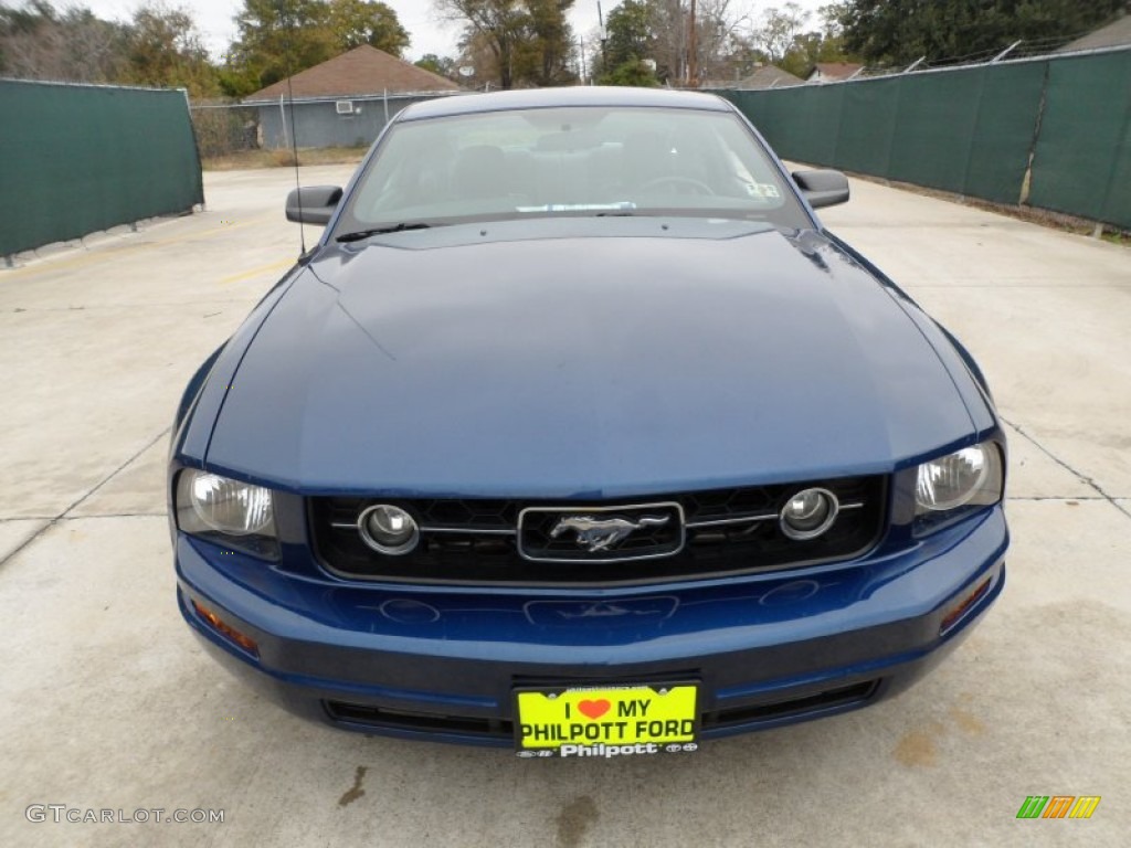 2007 Mustang V6 Premium Coupe - Vista Blue Metallic / Dark Charcoal photo #8