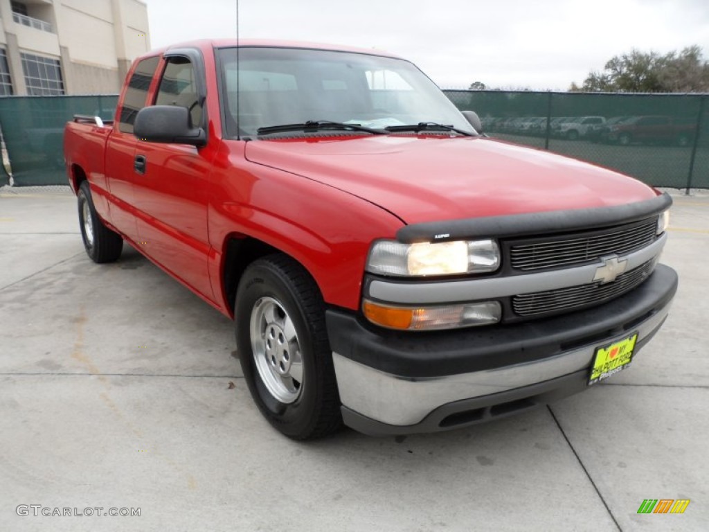 2000 Silverado 1500 Extended Cab - Victory Red / Graphite photo #1