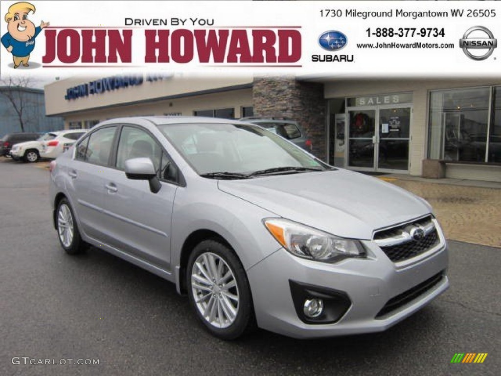 2012 Impreza 2.0i Limited 4 Door - Ice Silver Metallic / Black photo #1