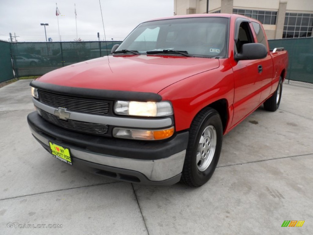 2000 Silverado 1500 Extended Cab - Victory Red / Graphite photo #7