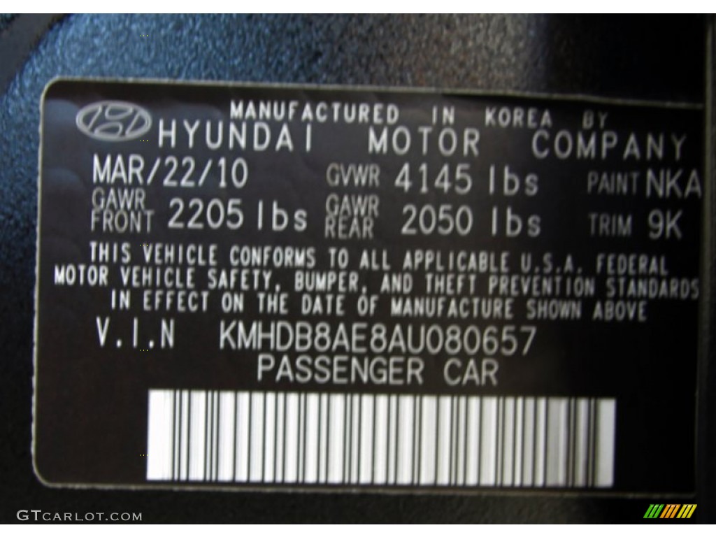 2010 Elantra Touring GLS - Ebony Black / Beige photo #26