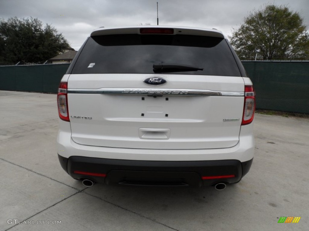 2012 Explorer Limited EcoBoost - White Platinum Tri-Coat / Charcoal Black photo #4