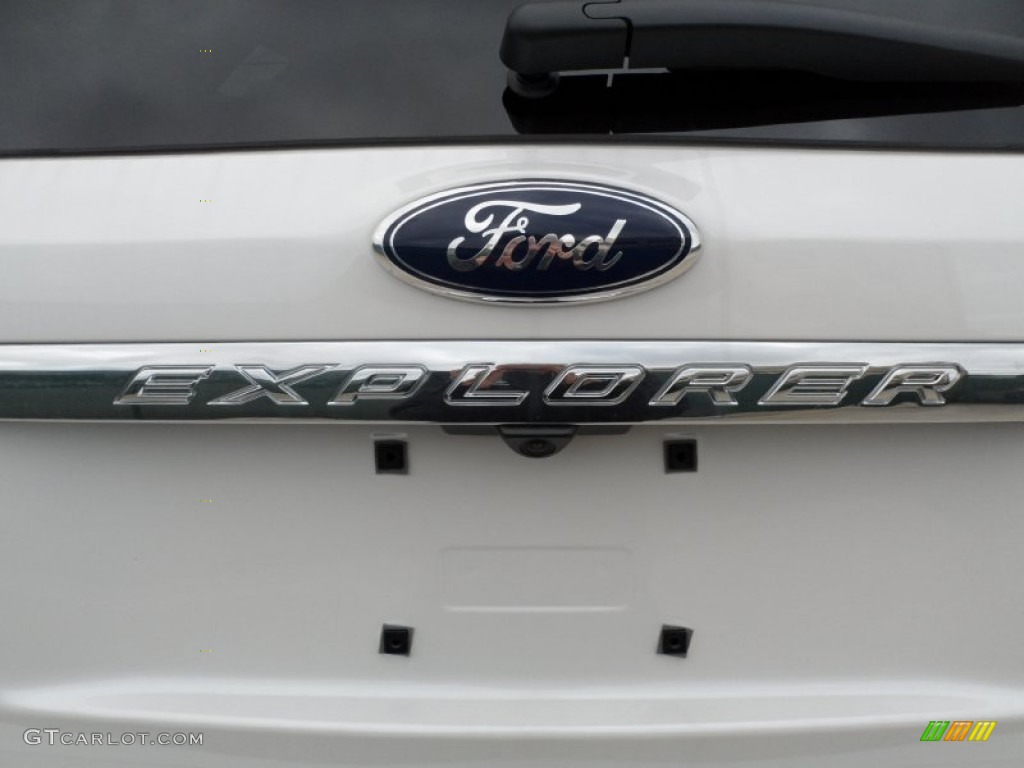 2012 Explorer Limited EcoBoost - White Platinum Tri-Coat / Charcoal Black photo #15