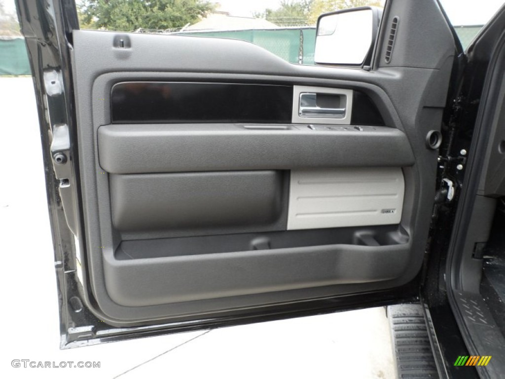 2012 Ford F150 FX2 SuperCrew Black Door Panel Photo #58659776