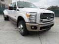 2012 White Platinum Metallic Tri-Coat Ford F350 Super Duty King Ranch Crew Cab 4x4 Dually  photo #1