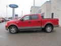 2004 Bright Red Ford F150 Lariat SuperCrew 4x4  photo #2