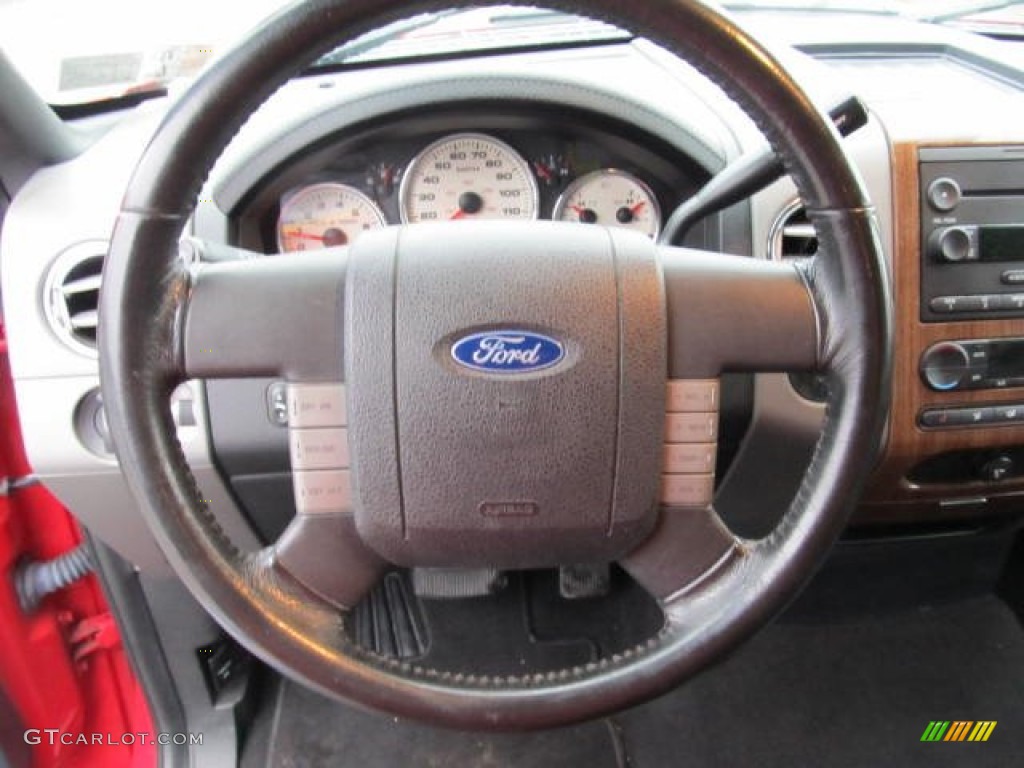 2004 F150 Lariat SuperCrew 4x4 - Bright Red / Black photo #10
