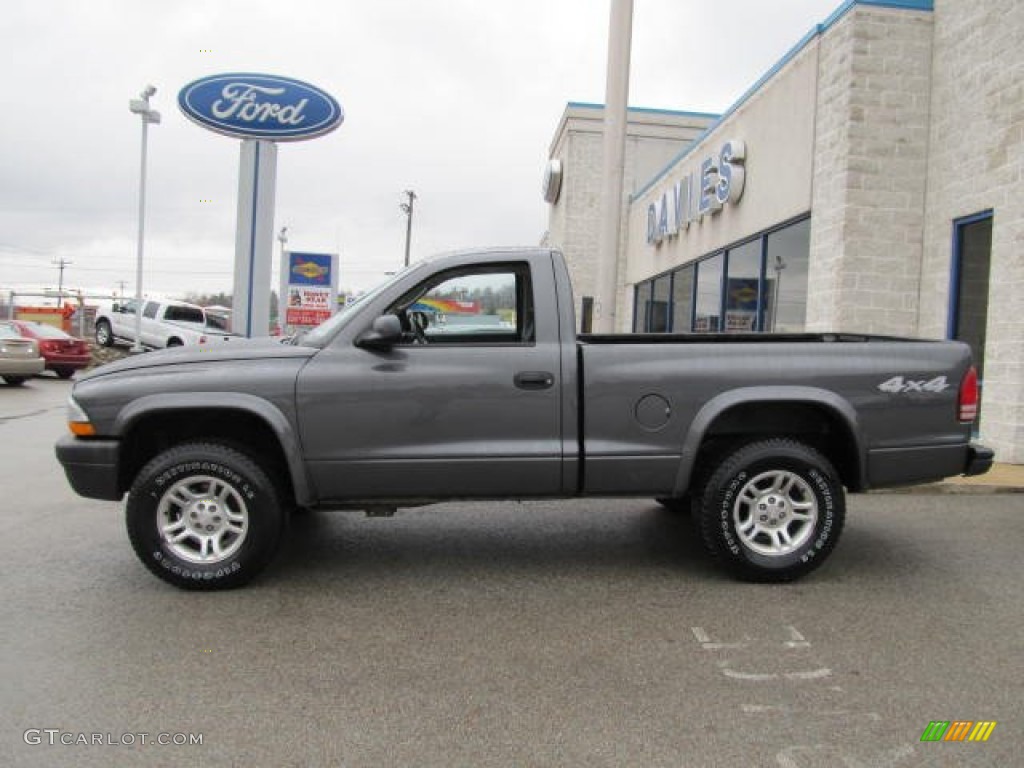 2003 Dakota Regular Cab 4x4 - Graphite Metallic / Dark Slate Gray photo #2