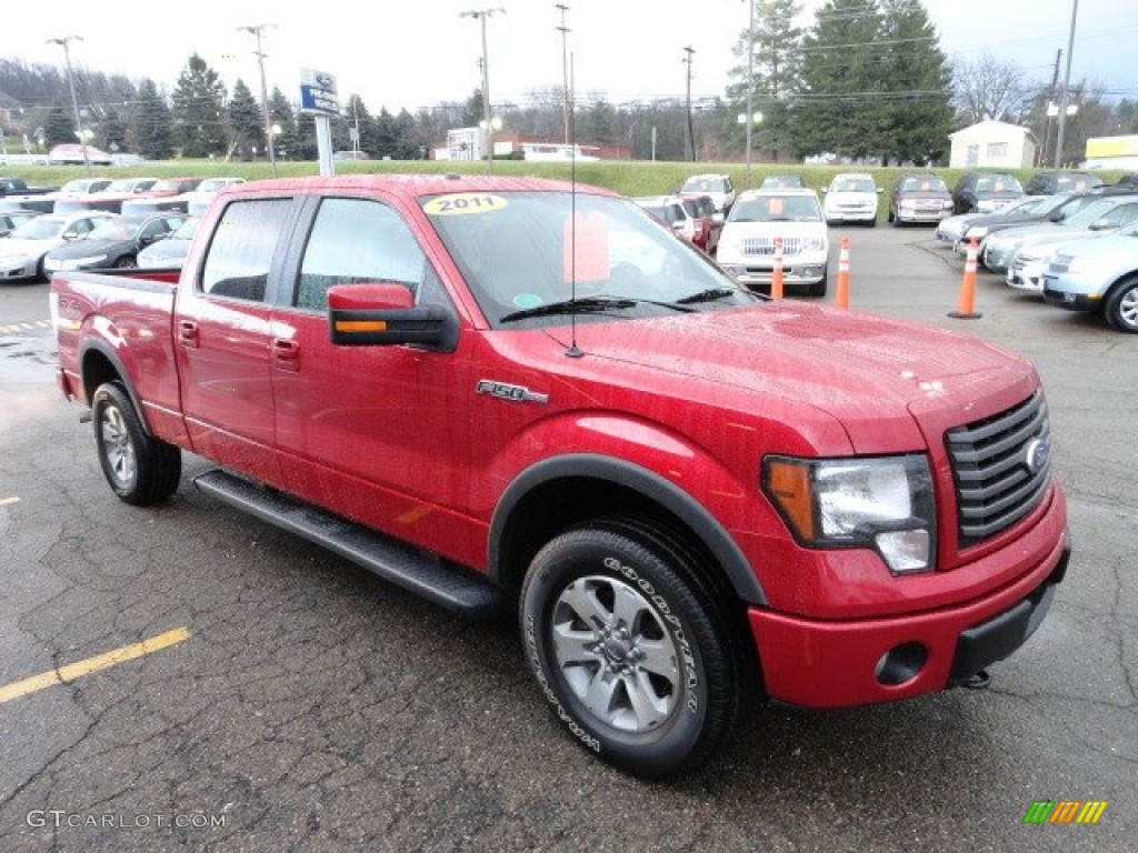 2011 F150 FX4 SuperCrew 4x4 - Red Candy Metallic / Black photo #6